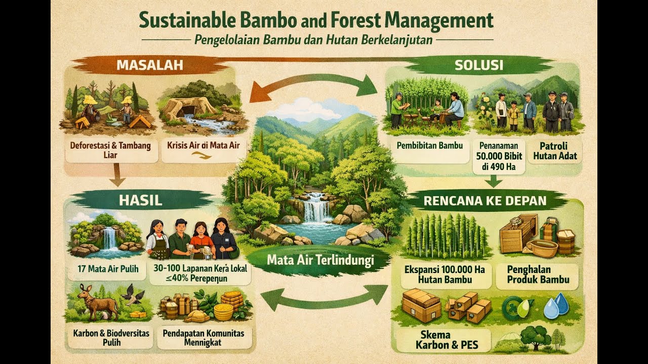 Green Gold Bamboo Plantation in Indonesia | Cibarani Indigenous Forest