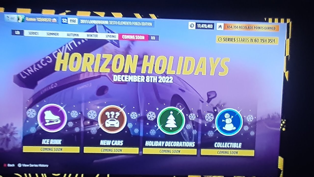 Forza Horizon 5- Wheelspin Openings, Christmas Update Information, F.P. For Spring Season...