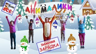 Зимняя МУЛЬТ-ЗАРЯДКА. Видео для детей. АНИМАЛИКИ. Наше всё!