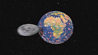 1 Million Particles Simulation of Moon v Earth Collision | SpaceSim