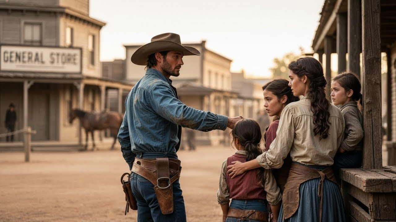 Abandonada con sus hijos. El vaquero susurró: «Me llevo a la familia».
