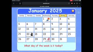 Starfall Daily Calendar - January 17, 2025