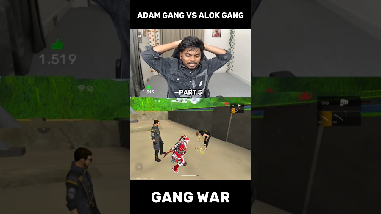 ADAM GANG VS ALOK GANG || PART 5 ||Gang war battle 💀🔥 @Mani22islive  