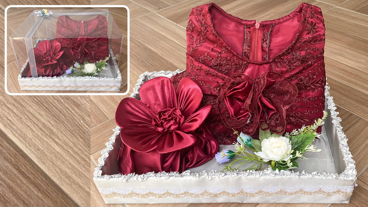 DIY | Cara Menghias Seserahan Baju Gamis Brokat Yang Simple | Buat Hantaran Sendiri