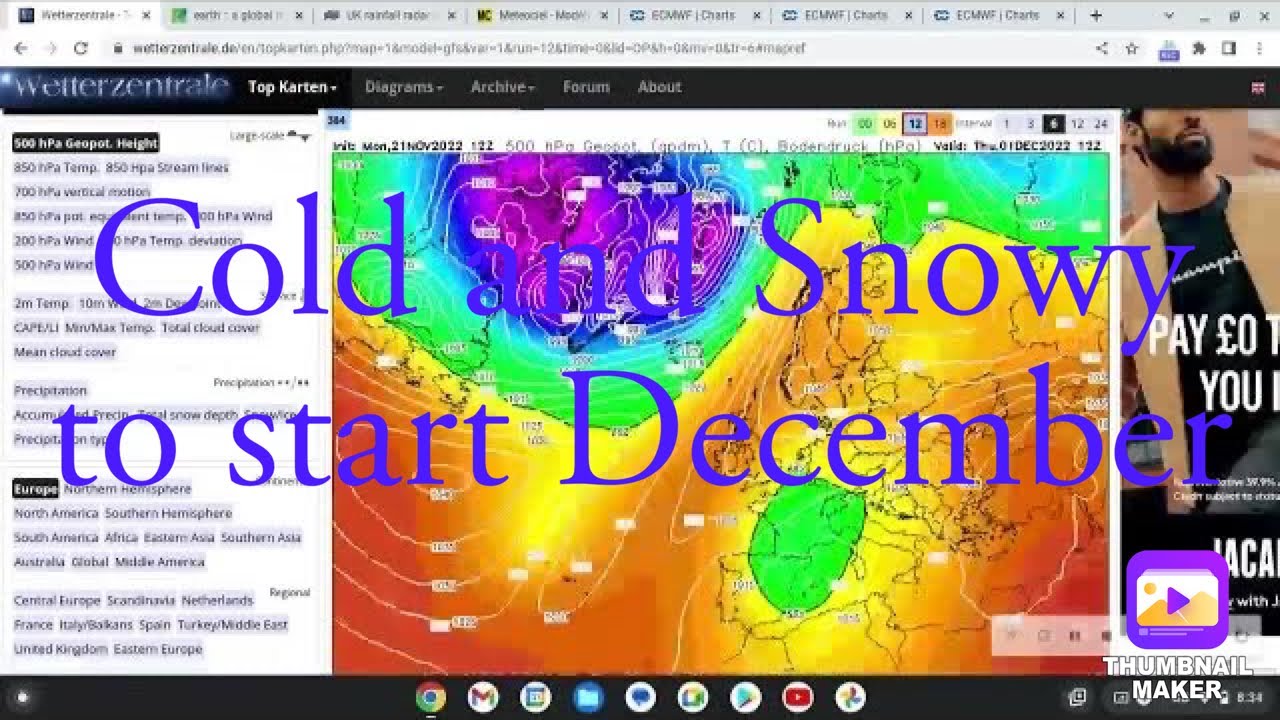 10 to 14 day forecast cold and snowy to start December? - YouTube