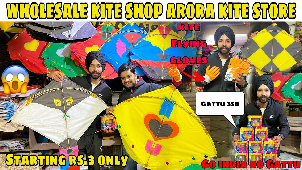 Cheapest Kite shop in Amritsar🔥Arora Kite Store🥰Gattu 3₹..?😱Kite Flying