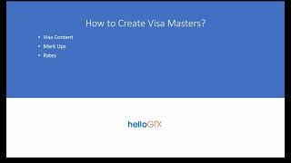 How to Build Visa Masters in helloGTX Travel CRM?
