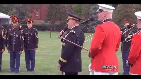 Thumbnail of General Martin Dempsey sings 'Parting Glass' at his retirement ceremony