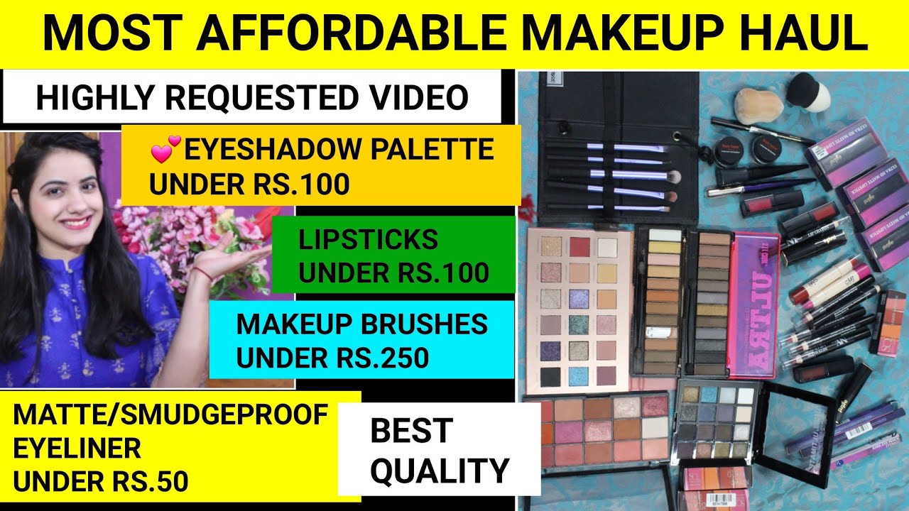 MOST AFFORDABLE MAKEUP MAKEUP HAULMAKEUP UNDER RS.50