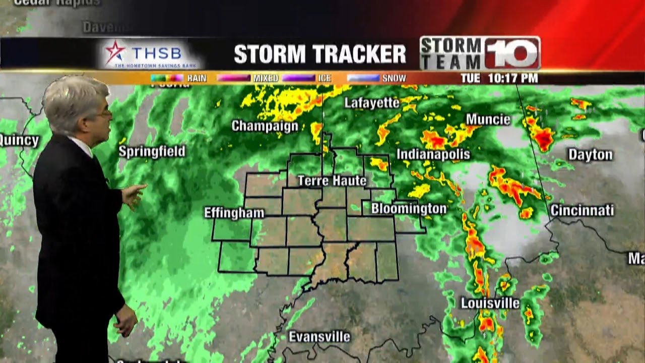 Becoming breezy overnight as storms move out - YouTube