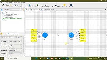 SmartPLS 3-6: Simple Regression in Smart PLS (Urdu/Hindi) #sem #cfa #mediation #moderation #smartpls