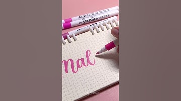 Acrylic marker 🩷 #howtousebrushpen #calligraphy #art #calligraphyloverwithcalligraphypen