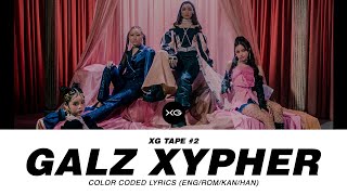 [XG TAPE #2] “GALZ XYPHER” (COCONA, MAYA, HARVEY, JURIN) Color Coded Lyrics Resimi