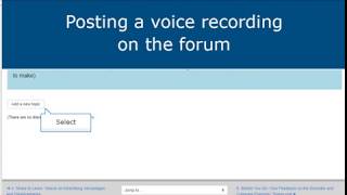 FORUM: Posting voice or video recording on Moodle forum screenshot 5