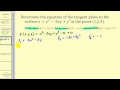 Determining the Equation of a Tangent Plane