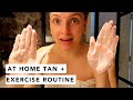 TAN / SKINCARE / MAKEUP / AT HOME EXERCISE ROUTINES  | Estée Lalonde