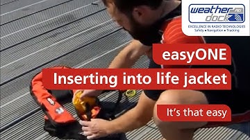 easyONE - AIS MOB Rettungssender #How to insert in a life jacket.