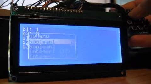 Arduino: OO Menu for gLCD
