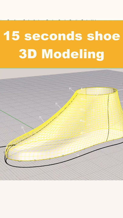 15 seconds shoe 3D modeling with Rhino 3D #pjchendesign #rhino3d #jewelrydesign #3dmodeling #Rhino7