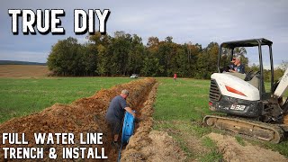WE HAVE WATER!! Water Line Install by DIY FAMILY // DriscoPlex 5100 SDR 9 CTS HDPE