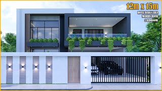 Modern House | House Design 2 Storey  | 12m x 15m with 5 Bedrooms