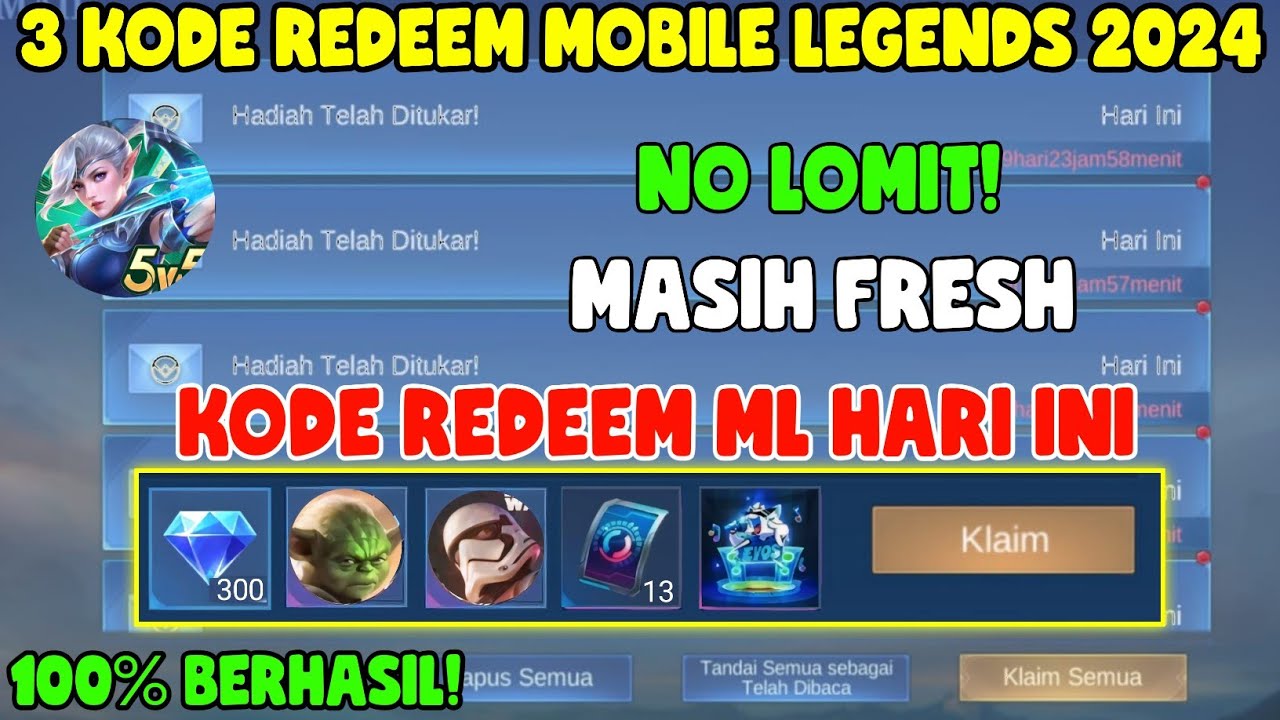 BURUAN! 3 KODE REDEEM ML TERBARU KODE REDEEM MOBILE LEGENDS KODE REDEEM ...