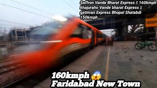 Saffron || 160kmph khajuraho Vande bharat Express || gatiman Express 160kmph  || Shatabdi 150kmph ||