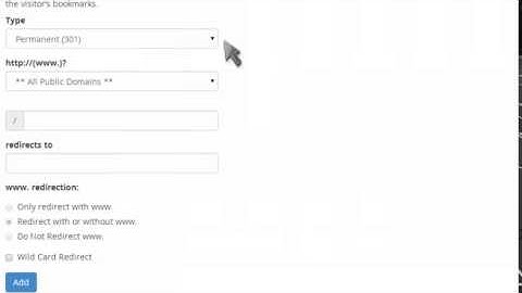 How to setup domain redirects in cPanel