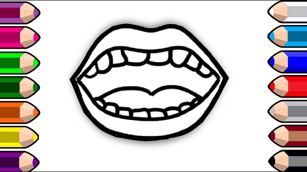 Coloring Pages Of Mouth From 7