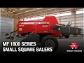 Field Settings and Adjustments on MF 1800 Series Small Square Balers