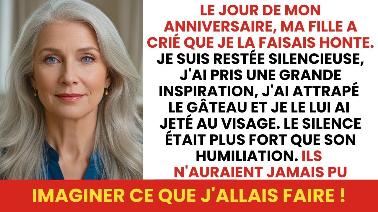 Le jour de mon anniversaire, elle a crié : « Tu me fais honte ! » Alors j'ai modifié mon testament…