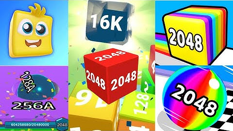MAX LEVELS - Ball Run 2048  vs [ high Score 16K ] Mega Cube 2048 3D Merge Games vs Happy Cubes 2048