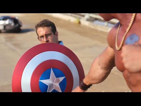 Free Guy | Ryan Reynolds with Captain America's Shield