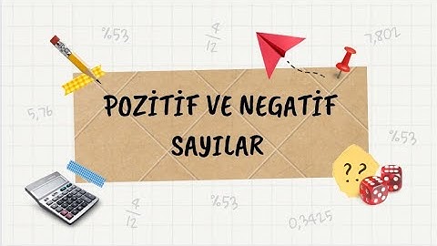POZİTİF VE NEGATİF SAYILAR Konu Anlatımı ve Soru Çözümleri. #kpss #tyt #ales #dgs