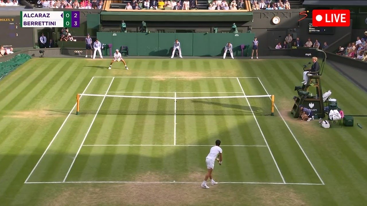 Carlos Alcaraz vs Matteo Berrettini ATP WIMBLEDON 2023 TENNIS LIVE🔴