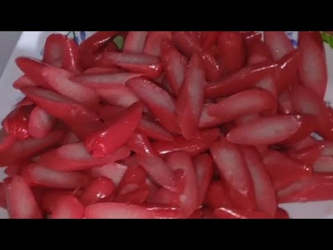 Let's peel and sliced hotdog#satisfying#viralvideo