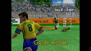 Virtua Striker 2 ver. 2000.1 (Dreamcast) 2-player matches - olakase vs. petako2k 6/9/26 (BG 480pt) screenshot 2