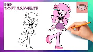 How To Draw Soft Sarvente | Friday Night Funkin Mod | FNF | Step By Step Drawing Tutorial screenshot 5