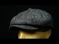 Peaky blinders  herringbone harris tweed flat cap  by sterkowski