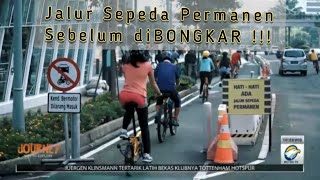 Sunmori jalur sepeda permanen sebelum dibongkar