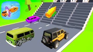 Shape-shifting Game - Android//ios Gameplay - Adeventure Jeep VS VW Bus Max Level A5666 H67 screenshot 4