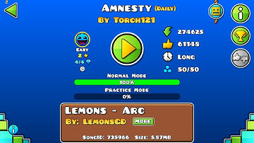 GEOMETRY DASH - (DAILY LEVEL) AMNESTY, all coins!