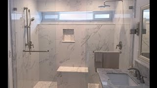 Modern  Marble Shower and Bathroom Remodel