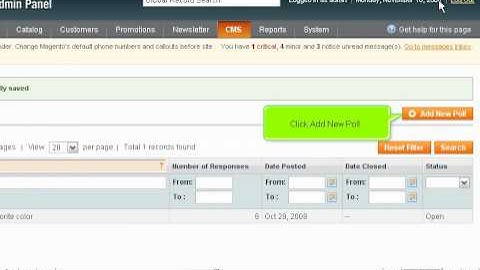 How to add and edit polls in Magento Commerce - Magneto Tutorial