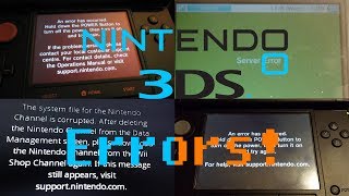 Nintendo 3DS All Errors! + forgotten Wii error