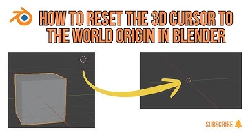 Reset 3D cursor to the world origin in Blender #blendertutorial #blender3d