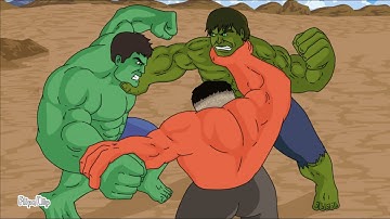 HULK vs HULK vs RED HULK / Flipaclip animation