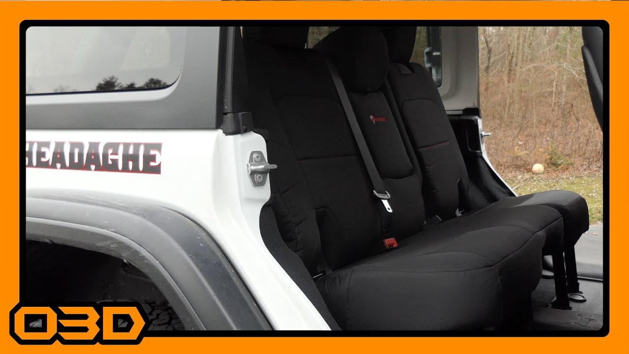JLUR BARTACT REAR SEAT COVER INSTALL 2018 JL LEATHER SEATS WITH REAR CONSOLE YouTube