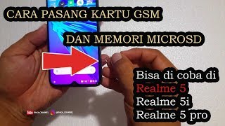 Cara Pasang Kartu GSM dan MicroSD di Realme 5i, oppo, samsung, redmi android colorOS 6