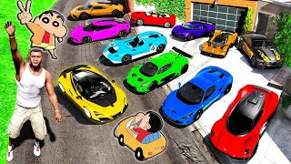 Shinchan Became Riches Persian in GTA 5 | SHINCHAN Collect Super Luxury Cars in GTA 5 [HINDI]
